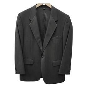 Vintage Givenchy Union Made Wool Tuxedo Jacket Black